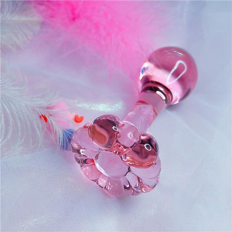 Glass Butt plug Flower Petal | DDLGWorld Glass Butt plug Flower Petal | DDLGWorld