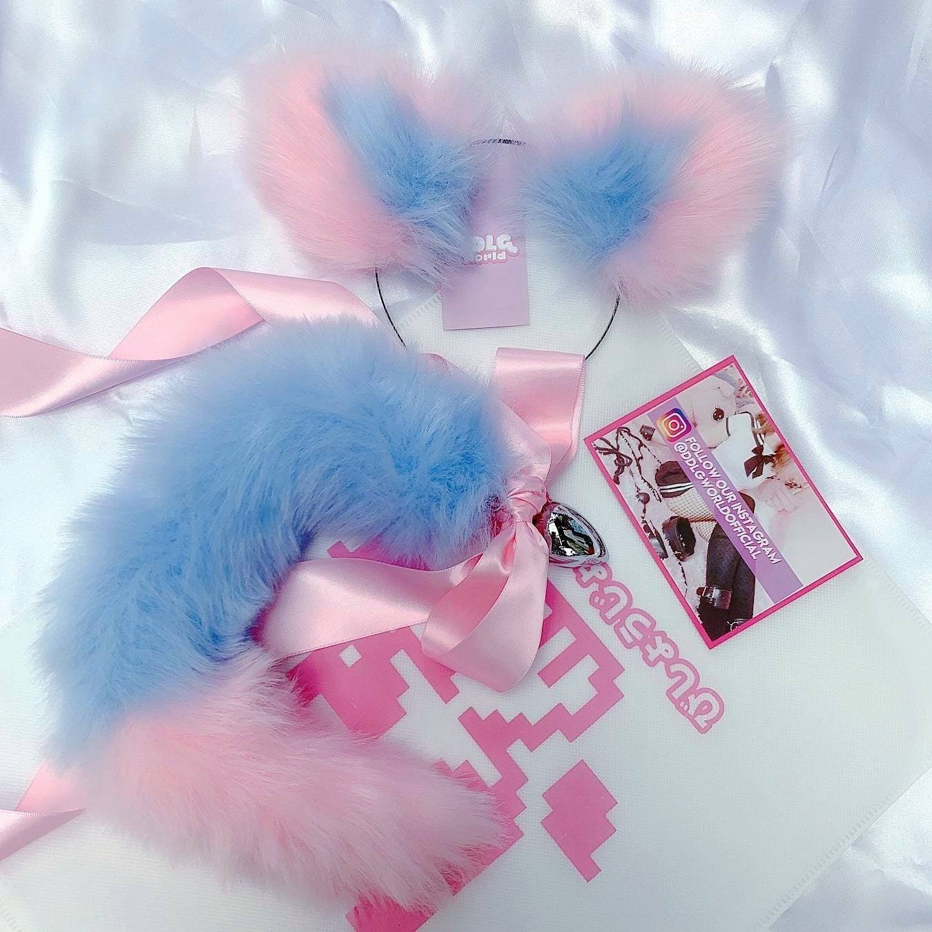 Neko Kitten Cat Ears And Tail Buttplug Set - DDLGWorld Neko Kitten Cat Ears And Tail Buttplug Set - DDLGWorld
