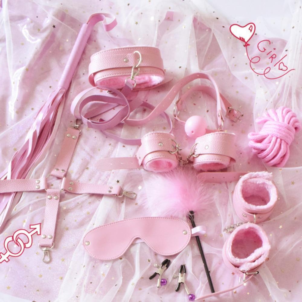 Sugar Baby 10 Piece BDSM Kit (Pink/Black) Sugar Baby 10 Piece BDSM Kit (Pink/Black)