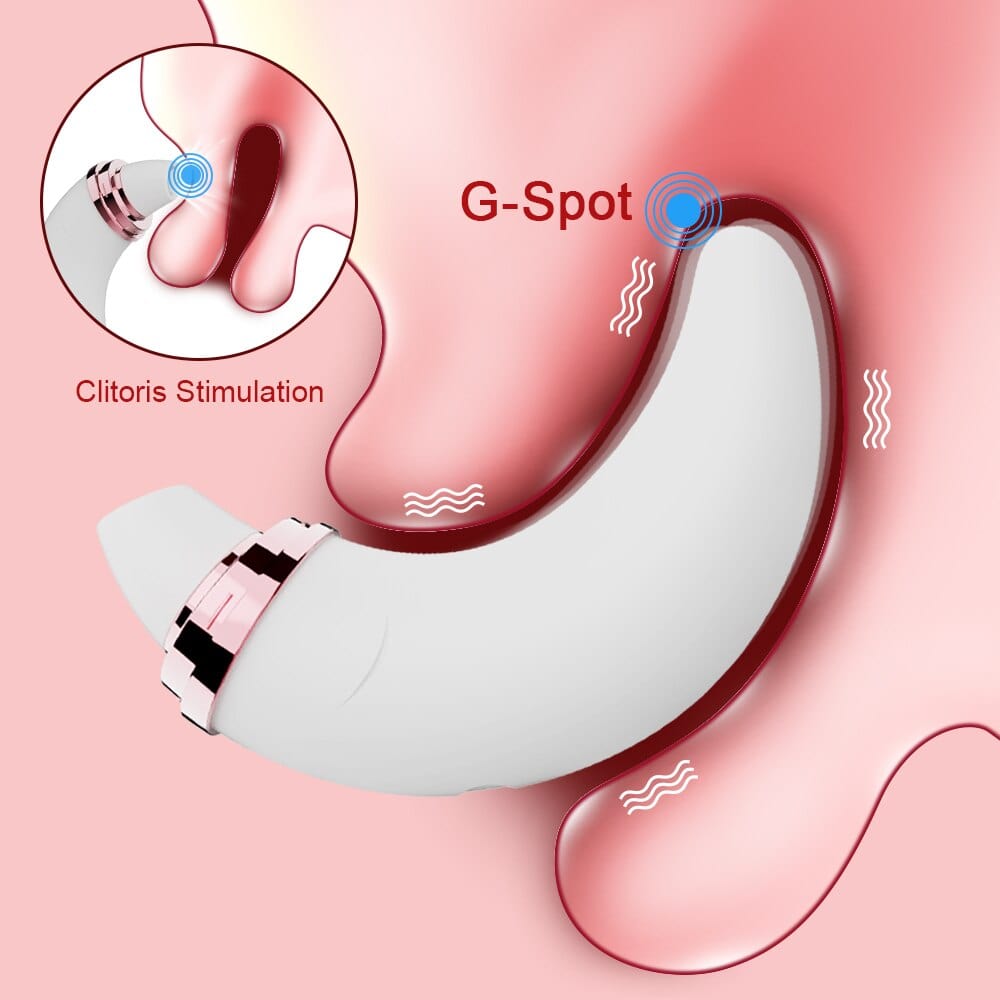 Crescent Dual Clitoral Sucker & Vibrator Crescent Dual Clitoral Sucker & Vibrator
