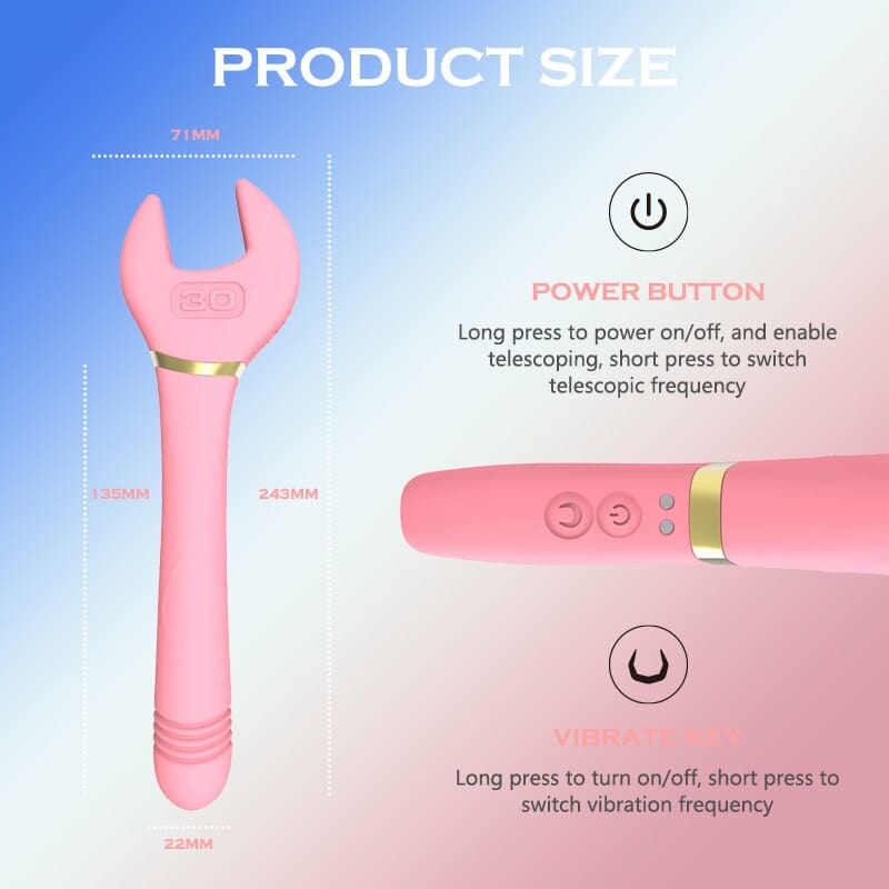 Dual Wrench Vibrator & Clitoral Clamp Dual Wrench Vibrator & Clitoral Clamp