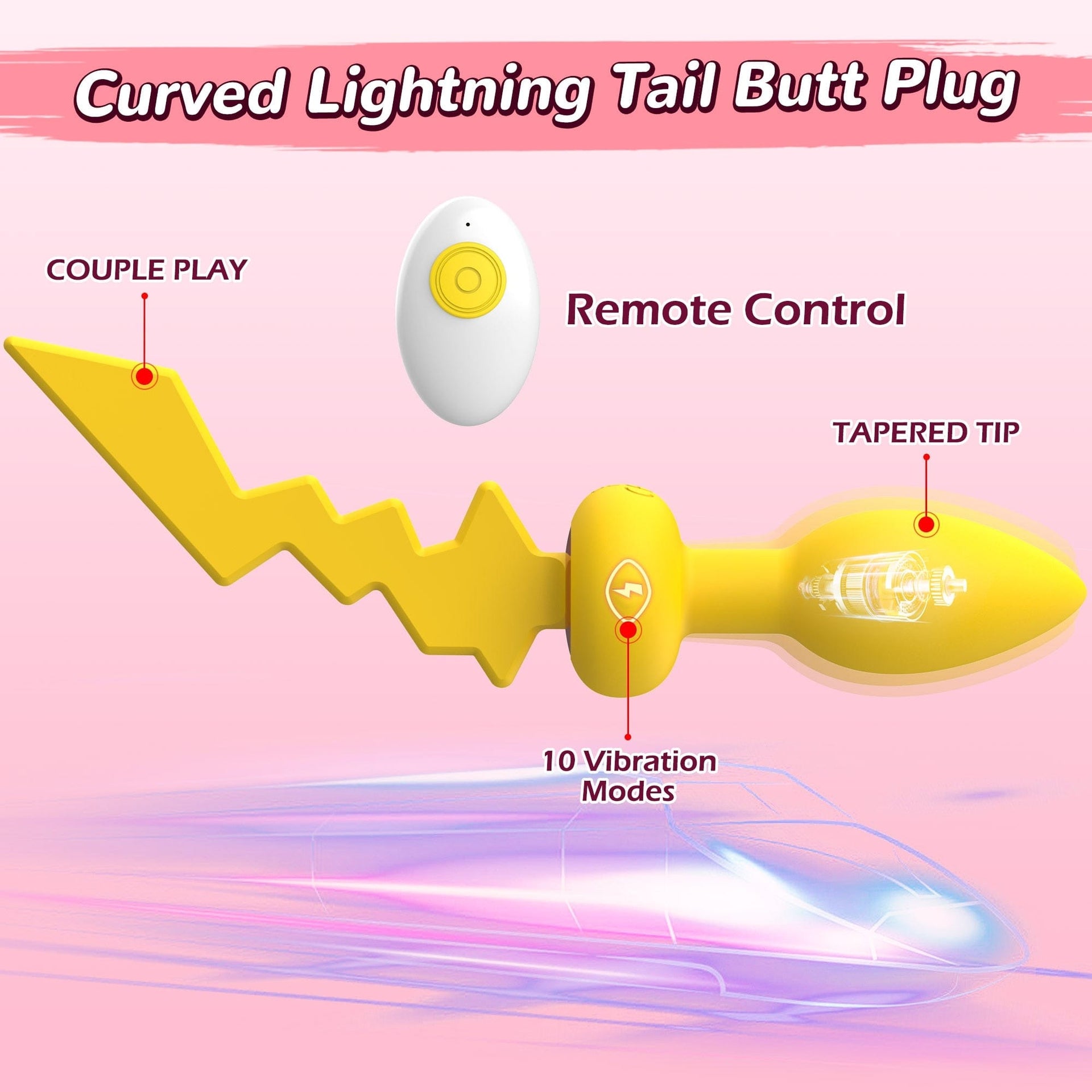 Lightning Tail Vibrating Buttplug Lightning Tail Vibrating Buttplug
