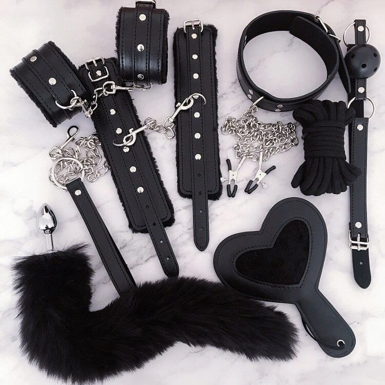 Luxury Black BDSM Bondage Set DDLGWorld