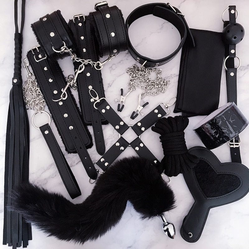 Luxury Black BDSM Bondage Set DDLGWorld