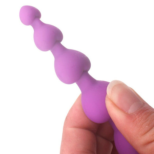 Silicone Heart Anal Beads DDLG World 0
