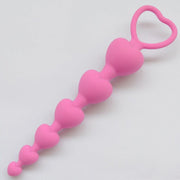 Silicone Heart Anal Beads DDLG World 0