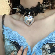 Sweet Heart Spiked Choker DDLG World