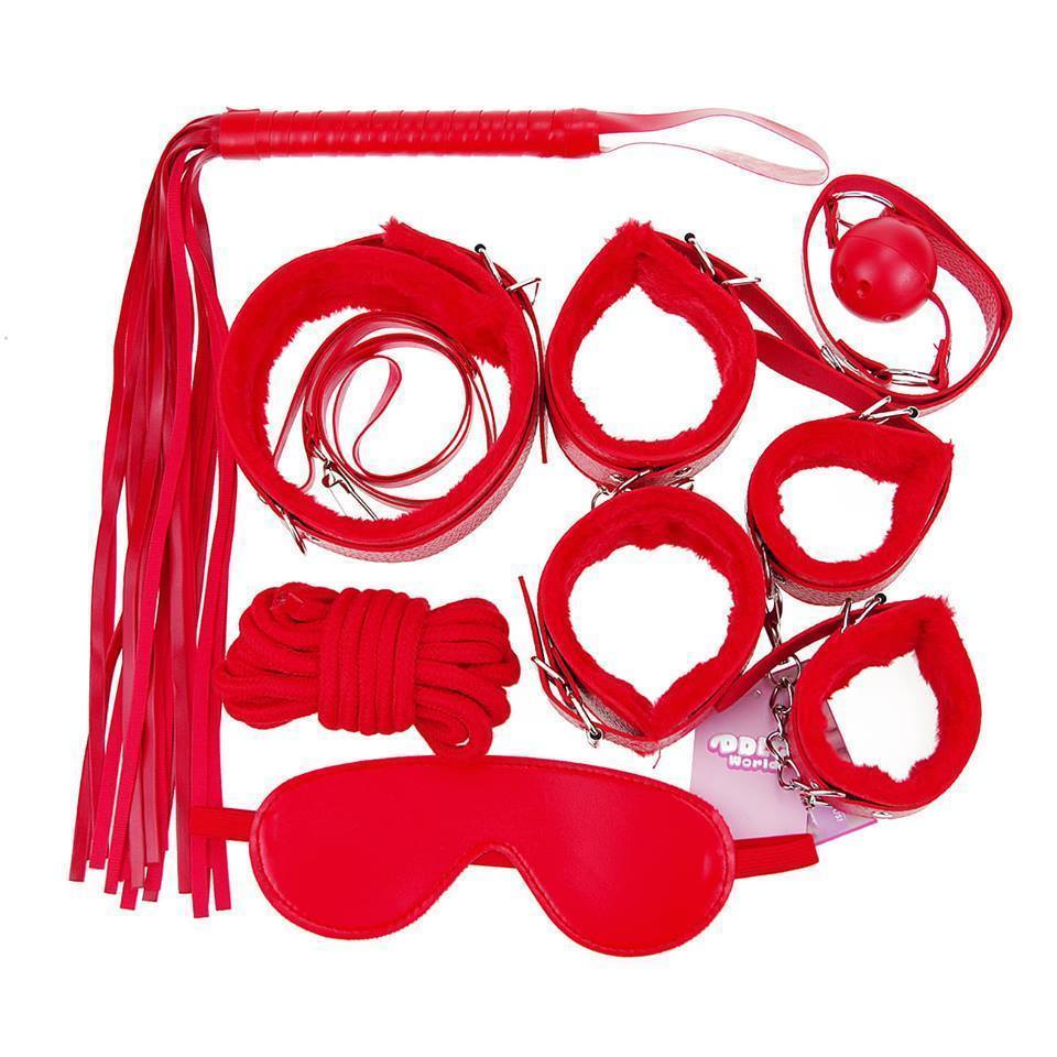 11 Piece Bondage Kit / Set - Red DDLGWorld Bondage Set