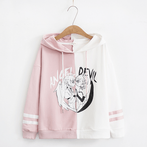 ANGEL x DEVIL Pastel Hooded Sweatshirt (3 Colors) DDLGWorld hoodie