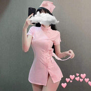 Badass Nurse Costume (Black/Pink) DDLGWorld costume