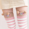 Bear Pink/White Striped Kawaii Thigh High Socks DDLGWorld socks