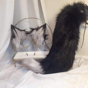 Black Fox Tail & Ears Set DDLGWorld Tail & Ears Set