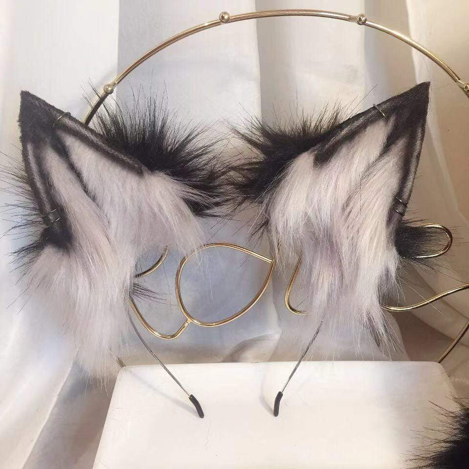 Black Fox Tail & Ears Set DDLGWorld Tail & Ears Set