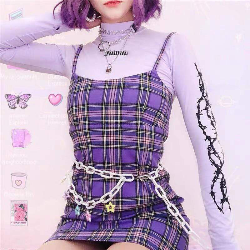 Bubblegum Bitch Plaid Dress DDLGWorld