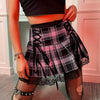 Catastrophe Pink Plaid Pleated Skirt (3 Colors) DDLGWorld skirt