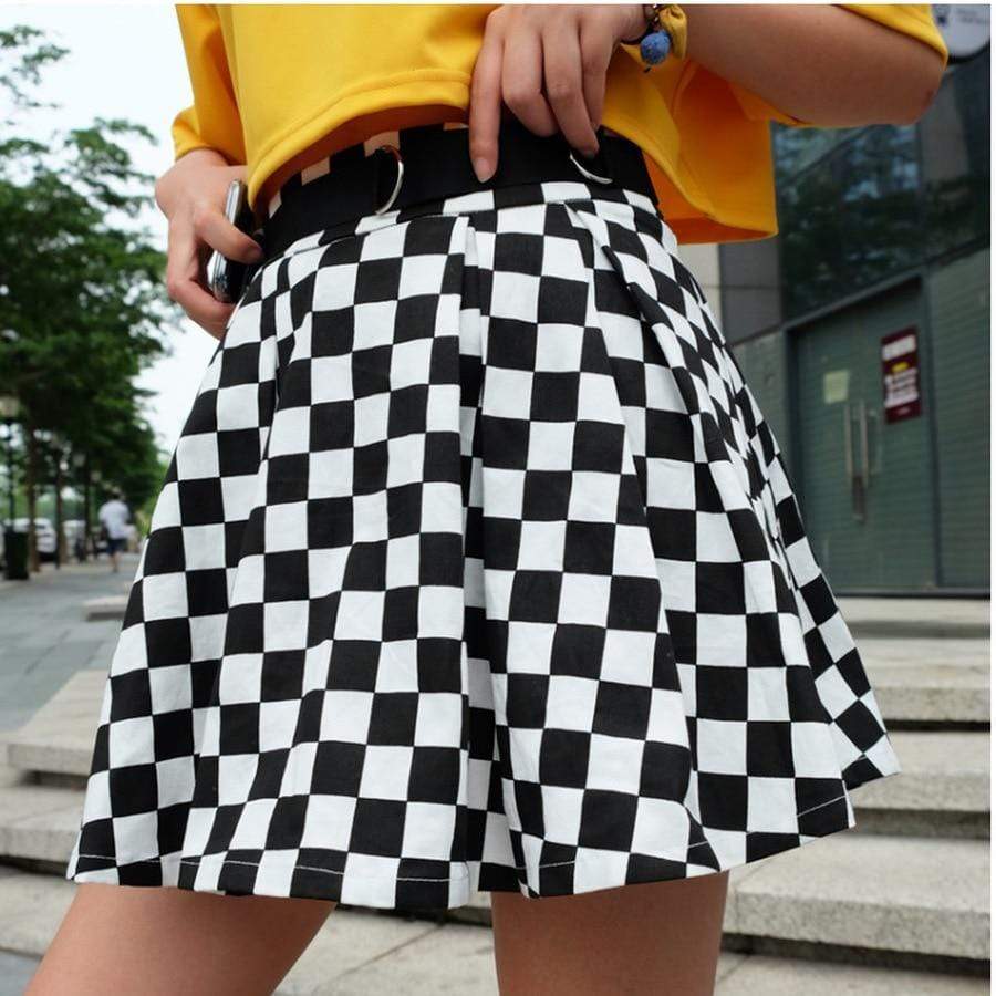 Check Chic Pleated Plaid Skirt DDLGWorld skirt