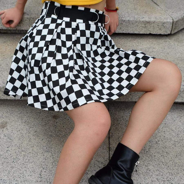 Check Chic Pleated Plaid Skirt DDLGWorld skirt
