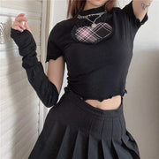 Check Mate Heart Crop Top DDLGWorld Crop Top