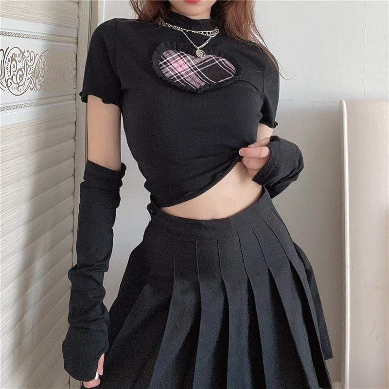 Check Mate Heart Crop Top DDLGWorld Crop Top