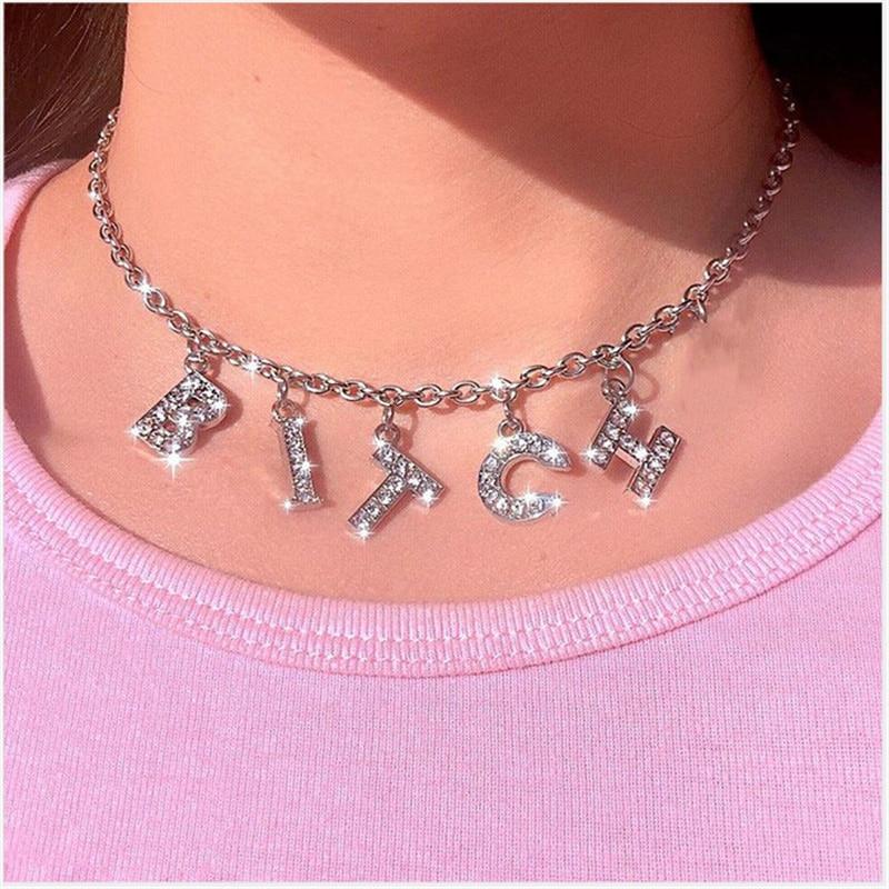 Custom Rhinestone Necklace DDLGWorld jewelry