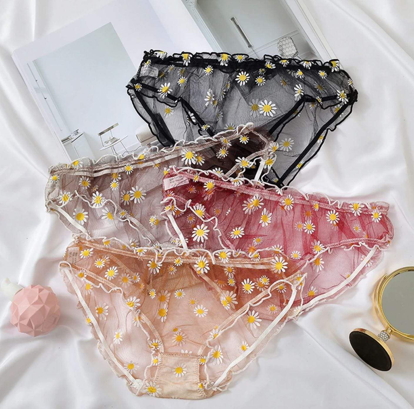 Daisy Mesh Panties (8 Colors) DDLGWorld lingerie