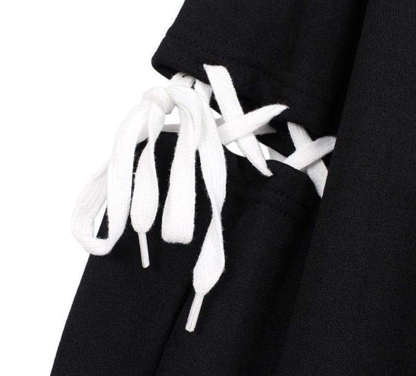 EVIL CUTIE Hooded Sweatshirt (Black/White) DDLGWorld