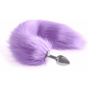 Faux Fur Stainless Steel Plug Tail - Purple DDLGWorld buttplug tails