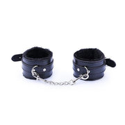 Furry Plush Handcuffs - Black DDLGWorld handcuffs