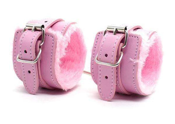 Furry Plush Handcuffs - Pink DDLGWorld handcuffs