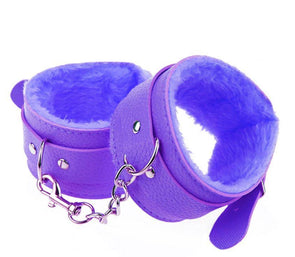 Furry Plush Handcuffs - Purple