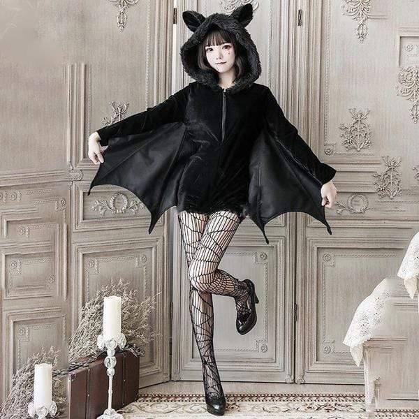 Fuzzy Fur Bat Costume Set DDLGWorld costume