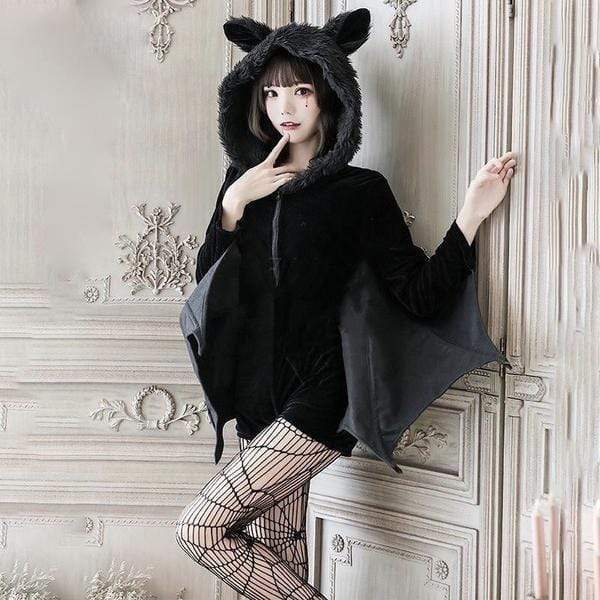 Fuzzy Fur Bat Costume Set DDLGWorld costume