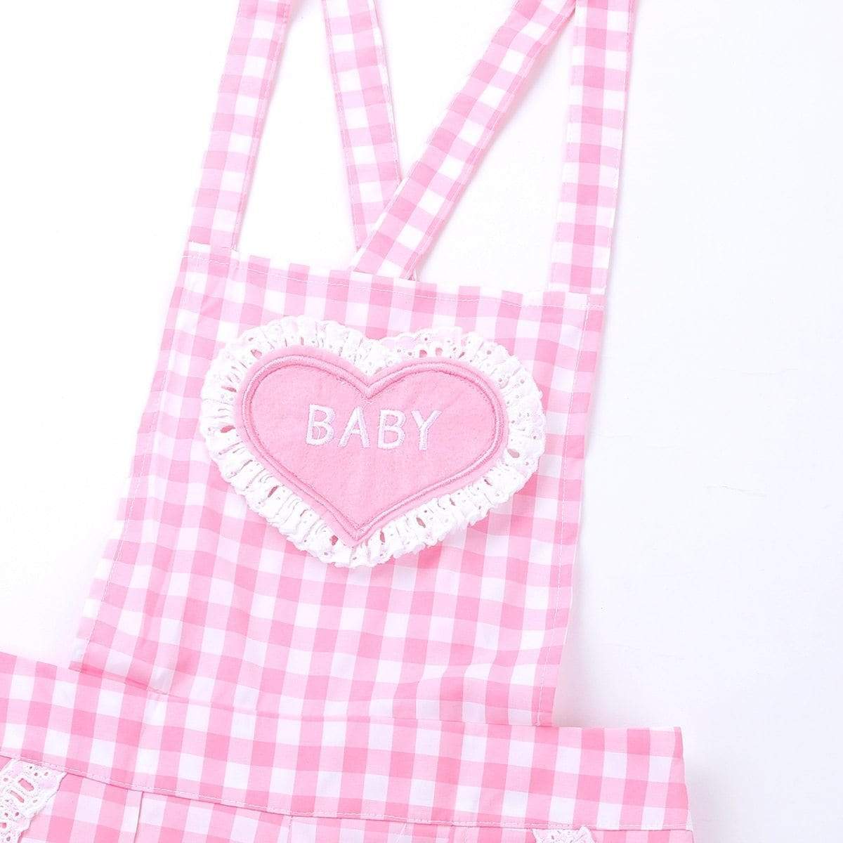 Gingham Baby Patch Overalls DDLGWorld Overall