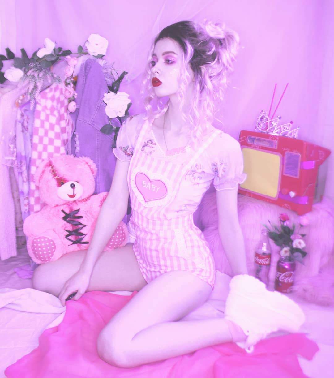 Gingham Baby Patch Overalls DDLGWorld Overall