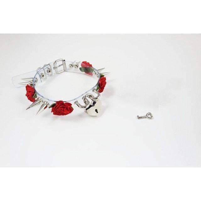 Handmade Transparent Rose Petal Spiked Collar - 12 Variations DDLGWorld collar