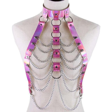 Holographic Chain Body Cage Harness (4 Colors) DDLGWorld harness
