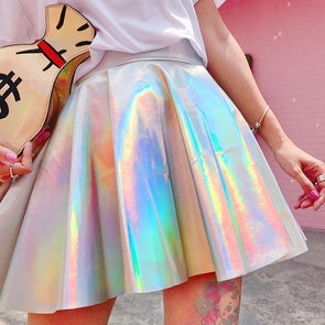HOLOGRAPHIC Pleated Skirts DDLGWorld skirt