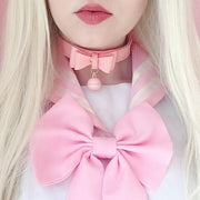 Kawaii Bow Collar w/Bell & Leash DDLGWorld collar
