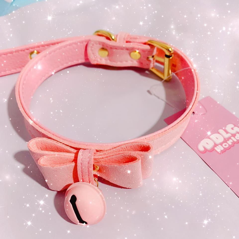 Kawaii Bow Collar w/Bell & Leash DDLGWorld collar