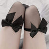 Kawaii Bow Thigh High Stockings (Black/White) DDLGWorld Stockings