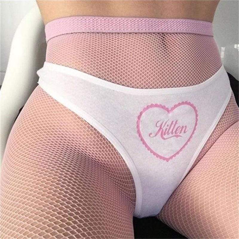 Kitten Panties (White/Black) DDLGWorld panties