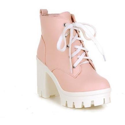 Lace Up High Heel Kawaii Boots DDLGWorld shoes