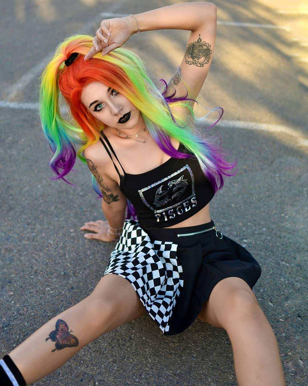 Overlap Check Skirt DDLGWorld skirt