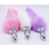 Pastel Pink Faux Fur Stainless Steel Plug Tail DDLGWorld buttplug tails