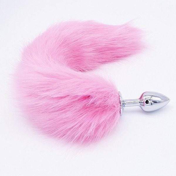 Pastel Pink Faux Fur Stainless Steel Plug Tail | DDLGWorld Shop Pastel Pink Faux Fur Stainless Steel Plug Tail | DDLGWorld Shop