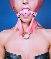 PASTEL PINK Open Mouth Ball Gag DDLGWorld gag