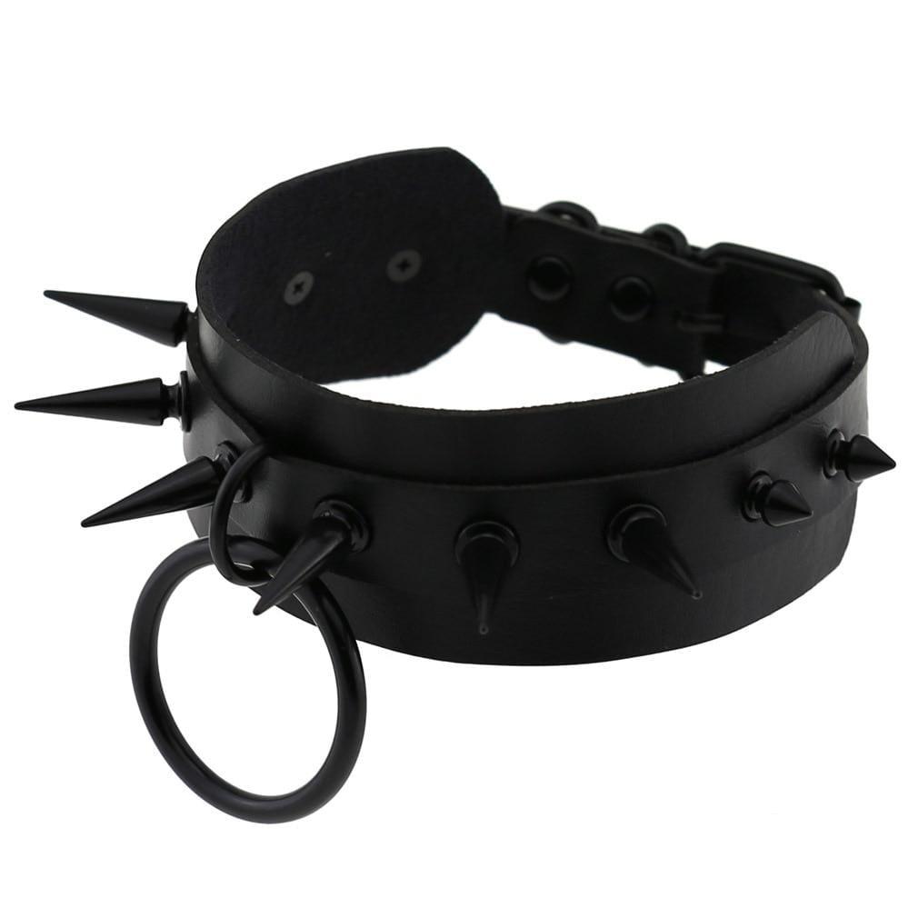 Pretty Badass Black Spiked Choker DDLGWorld choker