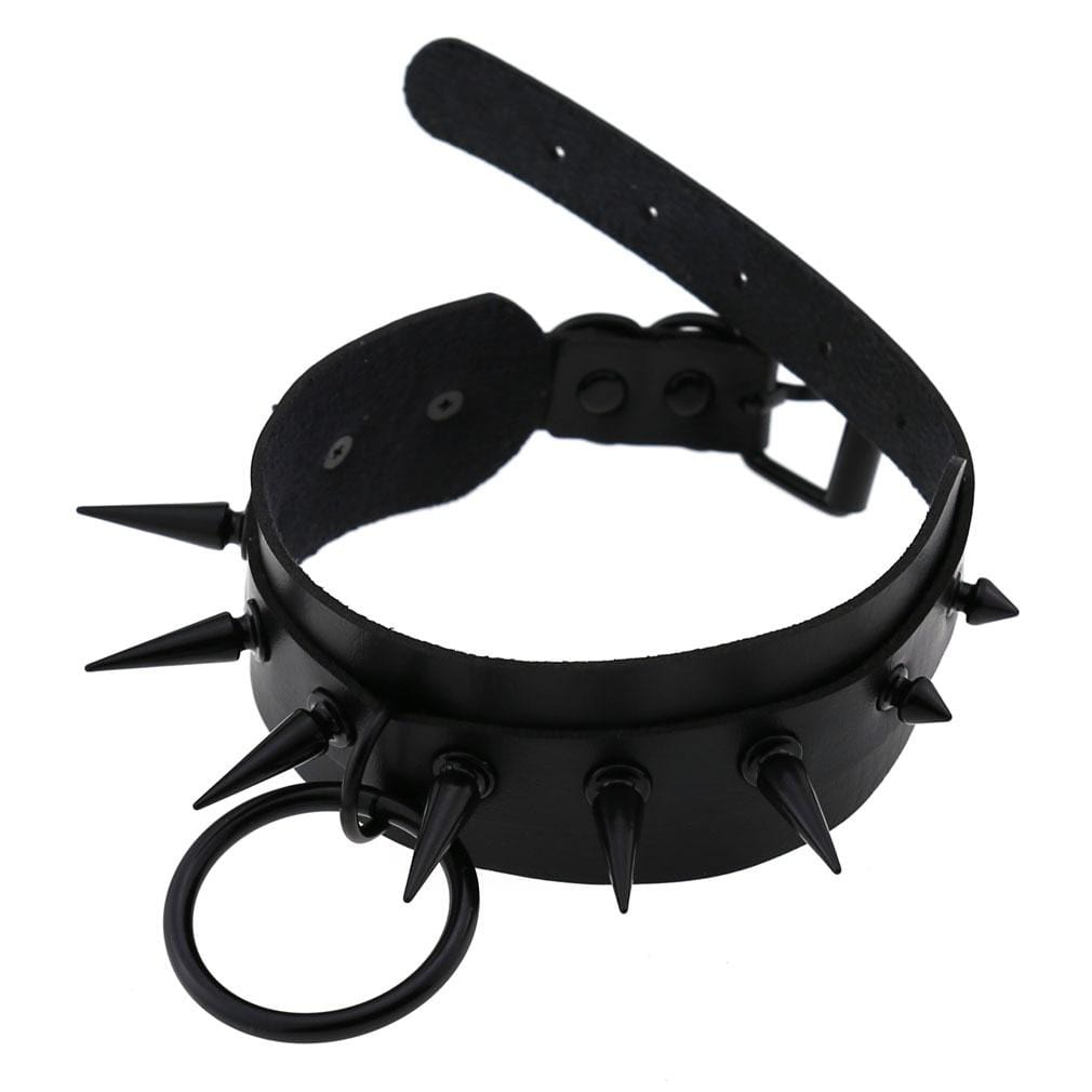 Pretty Badass Black Spiked Choker DDLGWorld choker