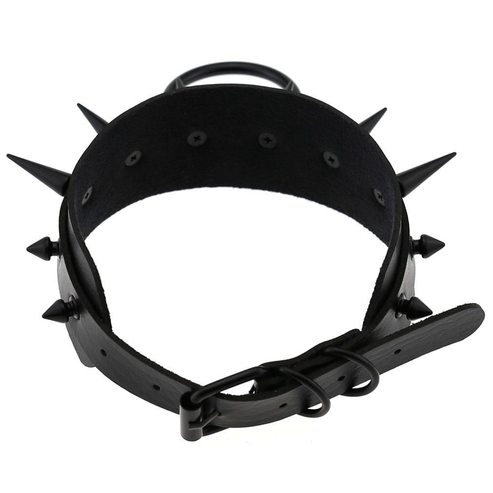 Pretty Badass Black Spiked Choker DDLGWorld choker