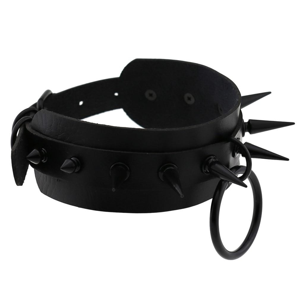 Pretty Badass Black Spiked Choker DDLGWorld choker